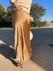 Golden satin skirt